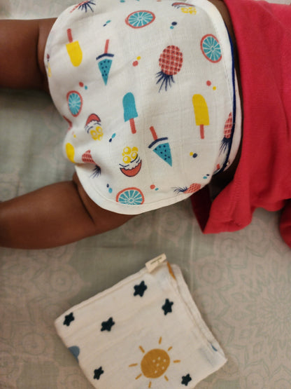 Muslin Cotton double layer Nappy pack of 6