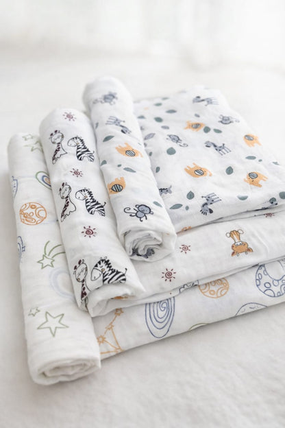 Muslin Cotton Swaddle Set (Pack of 3)