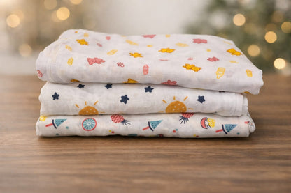 Muslin Cotton Swaddle Set (Pack of 3)