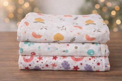 Muslin Cotton Swaddle Set (Pack of 3)