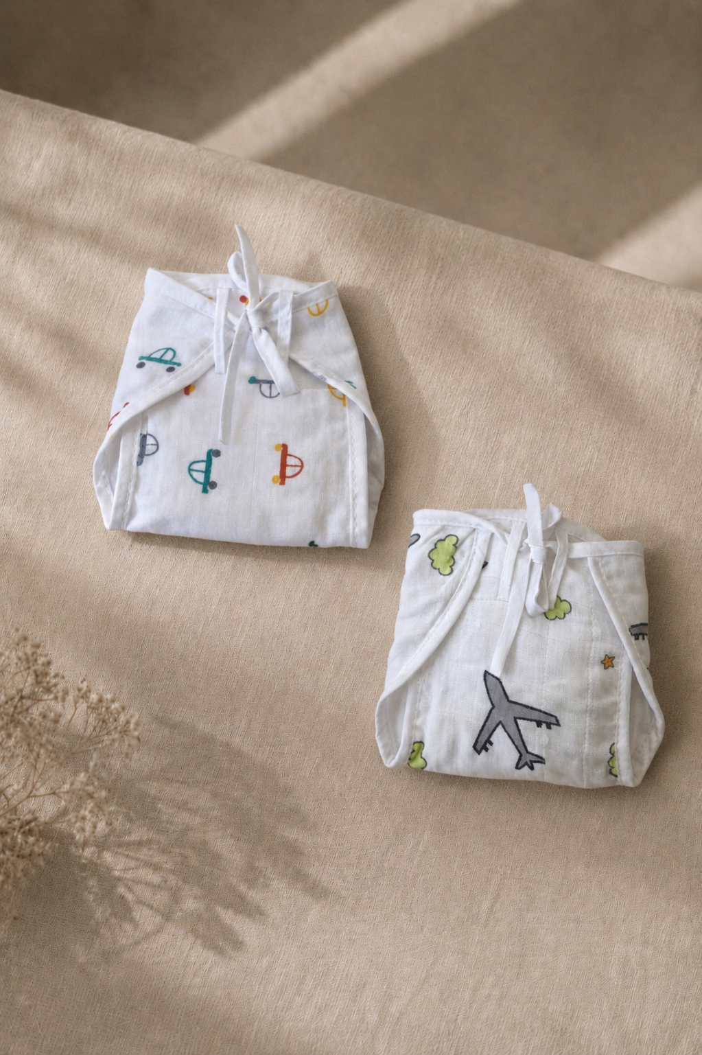 Little Cruiser & Little Aviator Cotton Double-Layer Cloth Nappy Set