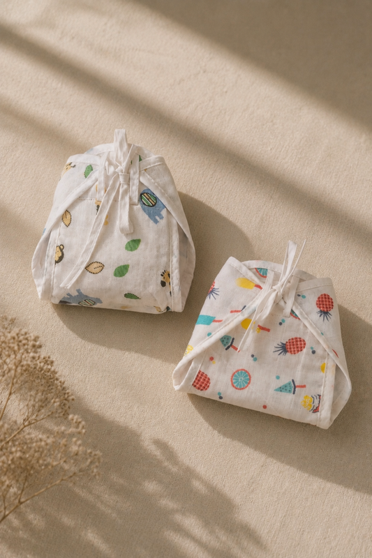 Sunny Harvest & Rustling Leaves Cotton Double-Layer Cloth Nappy Set