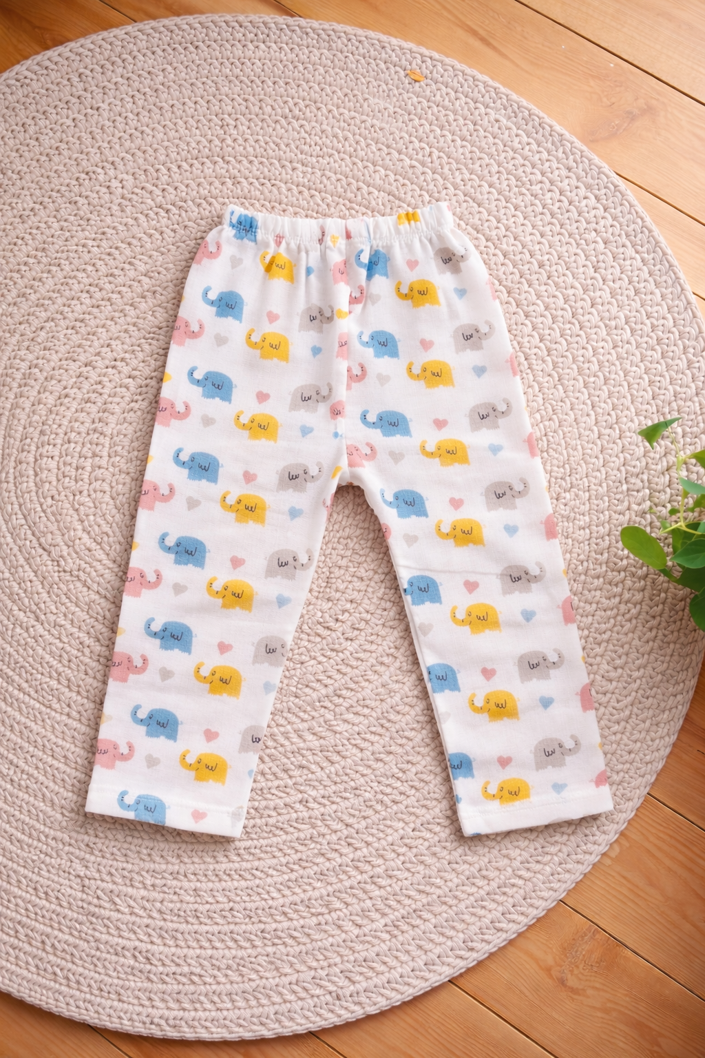 Elephants & Little Cruiser Muslin Cotton Pant(Pack of 2)