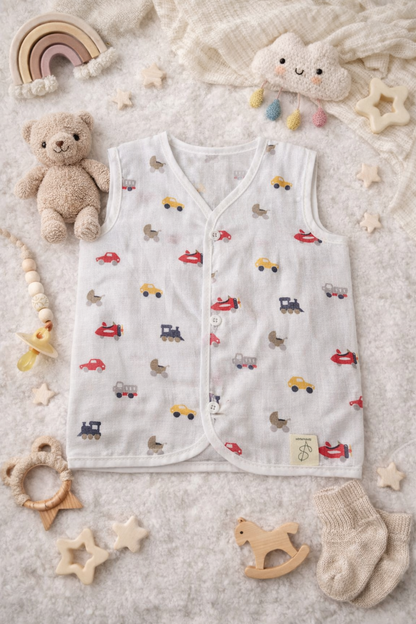 Mini Racers Sleeveless Jhabla
