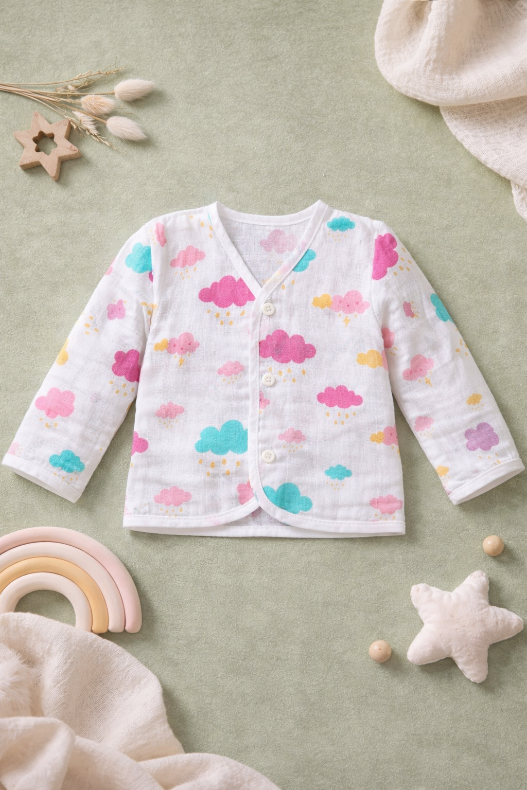 Pure Cotton Full Sleeve Jhabla (Pack of 6)