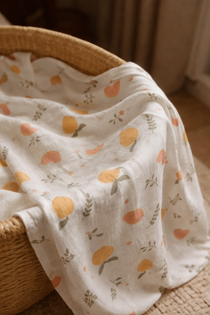 peach bloom swaddle wrap for newborn