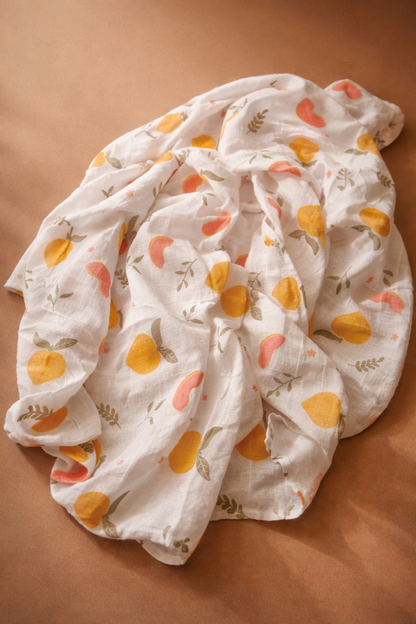 Peach Bloom swaddle wrap for newborn