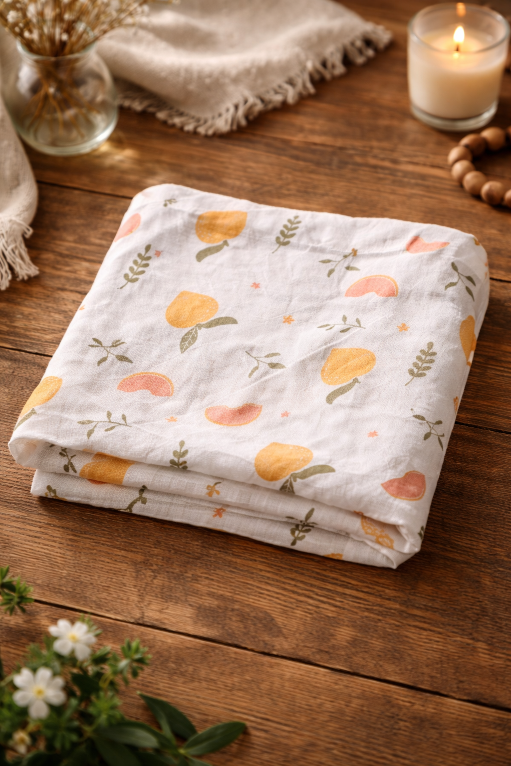 Bloom Peach Swaddle wrap for newborn